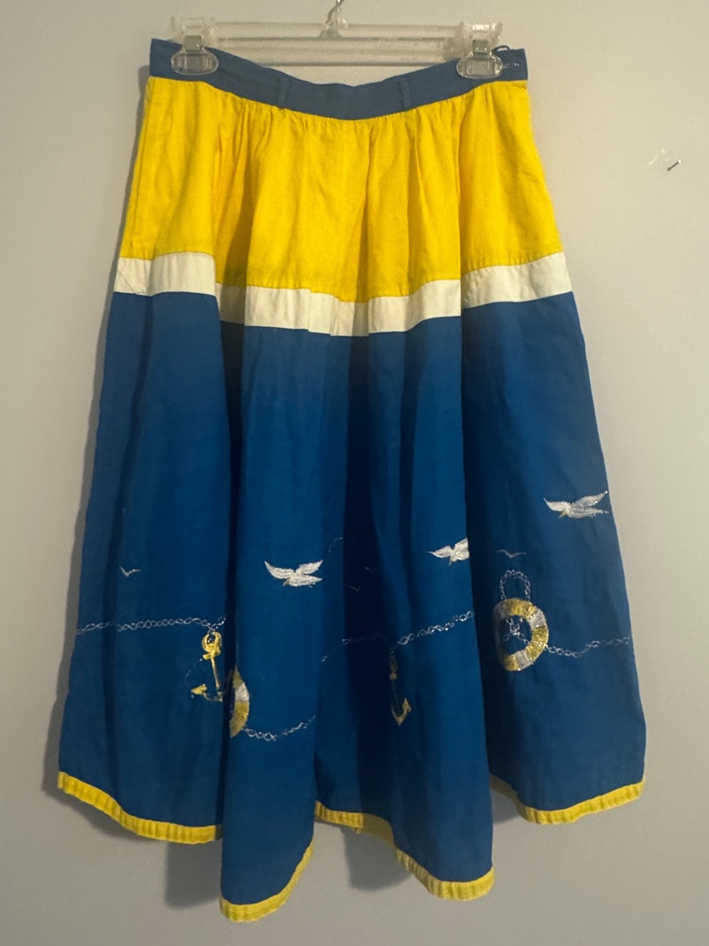 Vintage Nautical Embroidered I Circle Skirt- 2